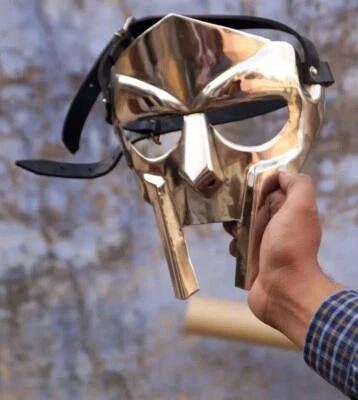 Gladiator Face Mask Polished Steel | Handmade Roman Armor Cosplay Costume Prop - Image 1 of 4