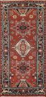 Wool Rug 3x6 ft.Geometric Heriz Serapi Oriental Hand-Knotted Dining Room Carpet 