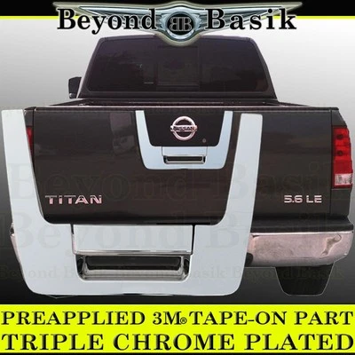 For 2004-2012 NISSAN TITAN Triple Chrome Tailgate Handle Cover Accent Trim — 第 1/2 张图片