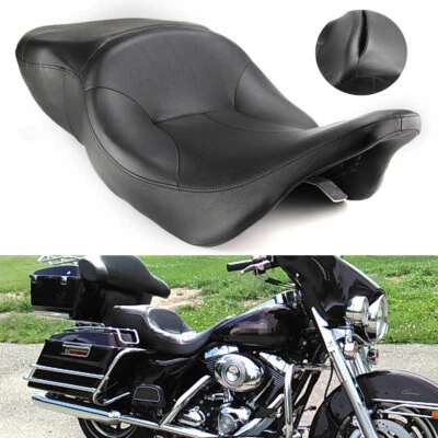 Driver & Passenger Low-Pro Seat For Harley Electra Glide Ultra Classic FLH 97-07 - Image 1 of 4