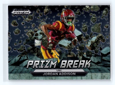 2023 Panini Prizm Draft Picks Jordan Addison #PB-8  Prizm Break INSERT RC - Image 1 of 2