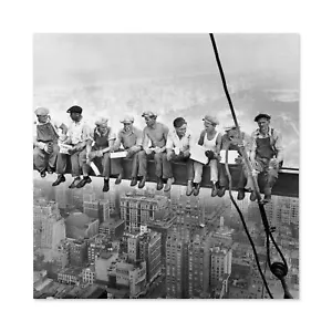 Lunch Atop A Skyscraper New York 1932 Iconic Photo Large Wall Art Print Square - Picture 1 of 5