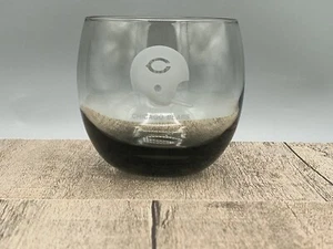 NFL Football Chicago BEARS Cocktail Whiskey Smoke Gray Glass 8 oz - Vintage New - Picture 1 of 6