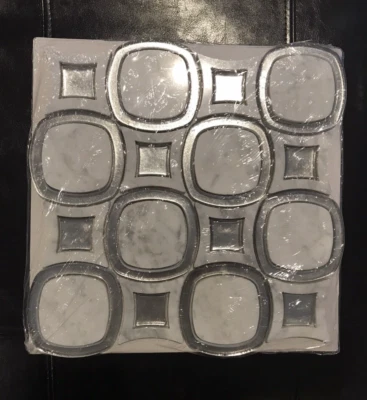 Skalini Waterjet Shape 5 Bianco Carrara Glass Mosaic Tile 2 Sheets Backsplash - Image 1 of 4