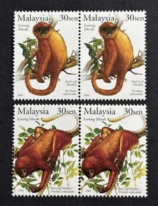 2003 Malaysia Animals Monkey Primates 4v Stamps (30 sen Se-Tenant Pair) Mint NH - Picture 1 of 2