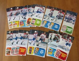 1982-83 Montreal Canadiens Steinberg Set plus cards/coupons Guy Lafleur,Robinson