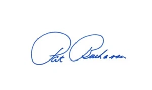 Genuine Signed PAT BUCHANAN 3"X5" Index Card PRESIDENTIAL Adviser & Candidate - Imagen 1 de 1