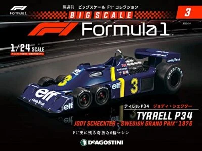 DeAGOSTINI 1/24 Big Scale F1 Collection #3 Tyrrell P34 Jody Scheckter 1976 GP  - Image 1 of 4