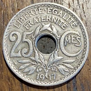 PIECE 25 CENTIMES LINDAUER 1917 CENTIMES (1035) - Picture 1 of 2