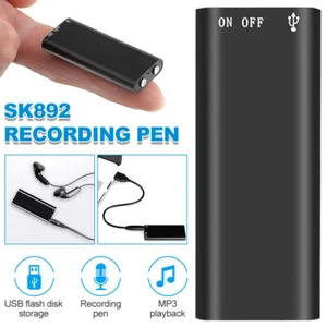 Mini Hidden Audio Recorder Voice Listening Device 96 Hours 8 GB Bug Recording UK - Picture 1 of 11