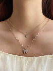 New Womens Necklace Butterfly Pendant Fashion Jewelry  925 For Daily Wear