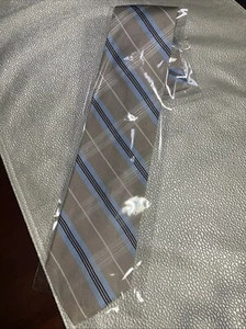 Nautica Mens Formal Necktie 58"Lx3.5"W Beige Striped Tie - Picture 1 of 6