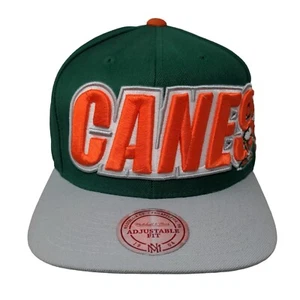 Mitchell & Ness Druckknopflasche Hut 'Canes Miami Hurricanes Vintage bestickt NCAA - Bild 1 von 10