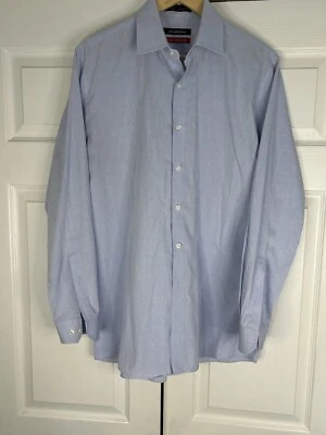 Saks Fifth Avenue Men's Button Up Shirt 16.5 34/35 Blue  - Image 1 of 4