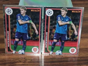 2023-24 Topps Merlin UEFA 14 Martin Odegaard - 2 Card Lot - Picture 1 of 2