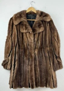 Vintage 60er / 70er Jahre Nerz Pelz braun Mantel Damen - Bild 1 von 18