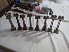 Marx Floodlight Tower Lot Of 8, 7 Doubles And One Quadruple Untested