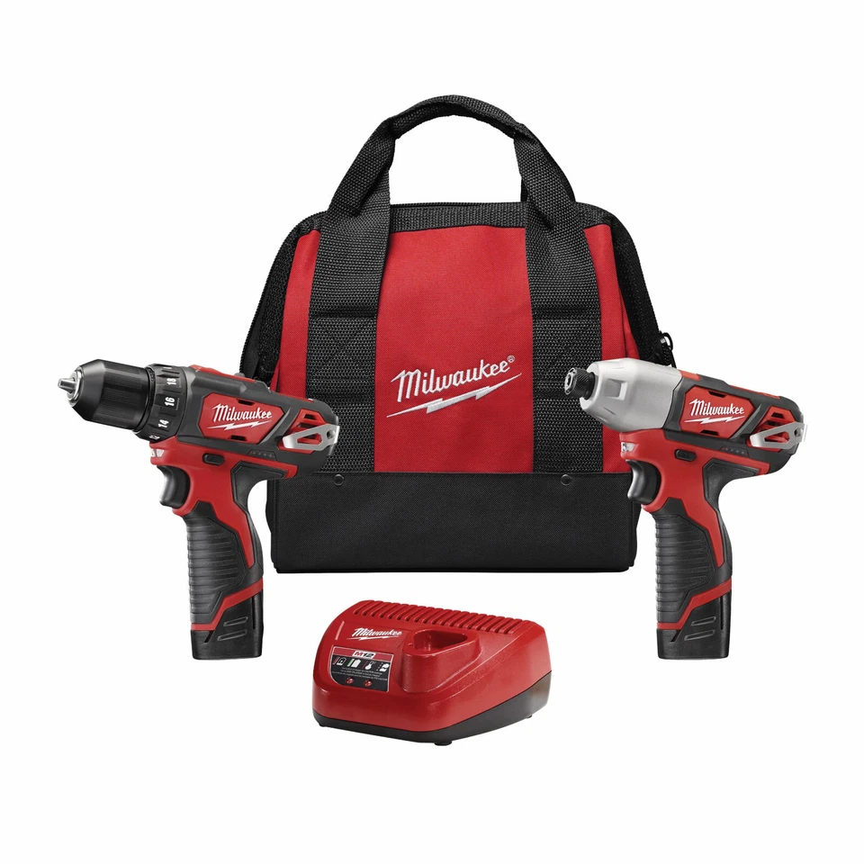 Milwaukee 2494-22 M12 12V Cordless Power Lithium-Ion 2-Tool Combo Kit - Image 1 of 1