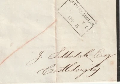 1845 mourning entire letter, boxed Castle Douglas - Image 1 of 4