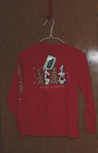 SIMPLY SOUTHERN LONG SLEEVE CHRISTMAS TEE-SIZE YS-NWT - Picture 1 of 1