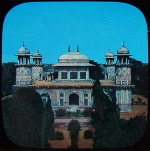 Glass Magic Lantern Slide TOMB OF PRINCE ETMAD DOWLAH AGRA C1880 PHOTO INDIA - Picture 1 of 2