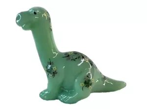 Fenton USA One of a Kind (OOAK) Jadeite Dinosaur by TJ Mendenhall 2024 - Picture 1 of 8