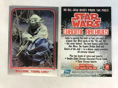 CHEAP PROMO CARD: STAR WARS CHROME ARCHIVES (Topps 1999) #P2 YODA - Image 1 of 2