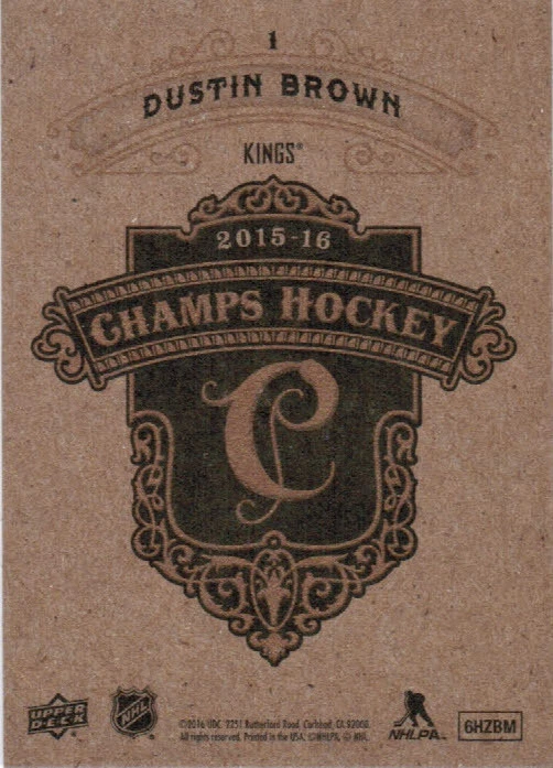 15/16 UD CHAMPS HOCKEY BASE GOLD VARIANT BACK CARDS (#1-77) U-Pick From List - Image 1 of 1