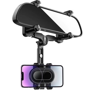 Rearview Mirror Phone Holder for Car,360°Rotatable and Retractable Multifunct... - Picture 1 of 7