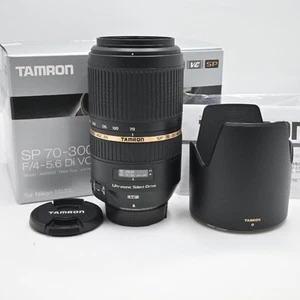 Tamron Telephoto Zoom Lens Sp 70-300Mm F4-5.6 Di Vc Usd Full Size Compatible Fo - Picture 1 of 7