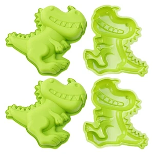 4 Pcs Dinosaur Cake Mold Animal Chocolate Molds Topper Dinosaurs - Picture 1 of 12