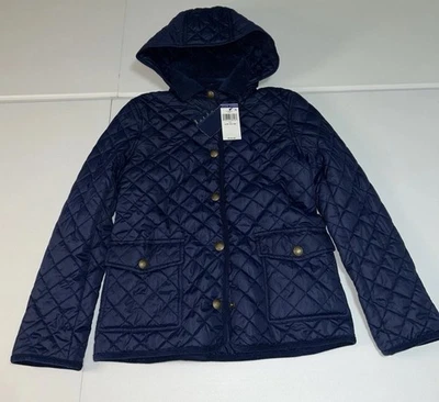 NWT Girls Polo Ralph Lauren Quilted Barn Jacket Navy. Sz 12/14 (LG) - Image 1 of 4