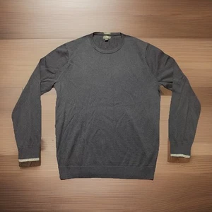 Maglione girocollo J Crew slim 100% lana merino nero maglione preppy uomo medium - Foto 1 di 6