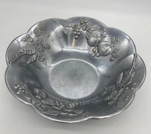 Vintage Lenox Pewter Floral & Fruit Decorative Bowl - Picture 1 of 9