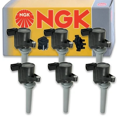 6 pcs NGK Ignition Coil for 2000-2005 Mercury Sable 3.0L V6 - Spark Plug lm - Image 1 of 4