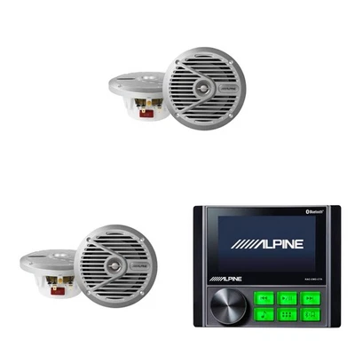 Alpine KAC-CMD-CTR Power Sports / Marine Source & (2 pair ) SPS-M601 Marine 6... - Image 1 of 4