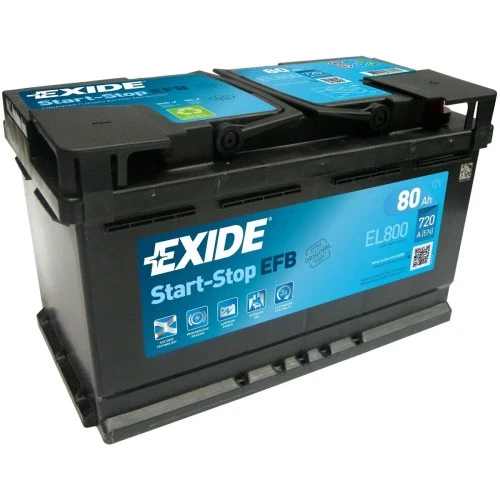 Batterie de voiture Exide EL800 Start-Stop EFB 12V 80Ah 720A - Photo 1/1