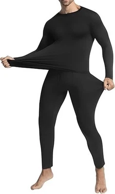 套装 De Camisa y Pantalon Termicos Calentadores Para Hombres Invierno Ropa Juego — 第 1/4 张图片