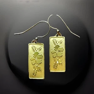 LAM Gold Ohrhänger Hibiskus Motiv Hawaii - Bild 1 von 3