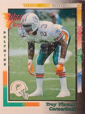 1992 Wild Card #358 Troy Vincent - Image 1 of 2