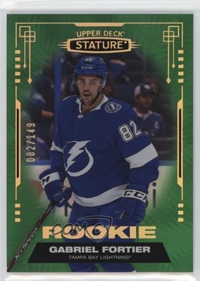 2021-22 Upper Deck Stature Rookies Green /149 Gabriel Fortier #172 Rookie RC - Image 1 of 2