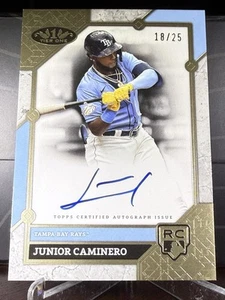 2024 Junior Caminero Topps Tier One Rookie Auto Variation #BA-JC 18/25 - Picture 1 of 2