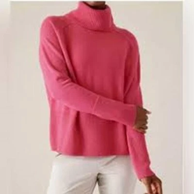 SUÉTER ATLETA ALPINO CUELLO ALTO LANA MERINO MEZCLA CACHEMIR ROSA PEQUEÑO 466750 Foto 1 de 4