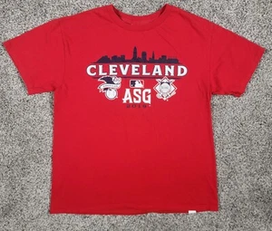 MLB All Star Game Shirt Cleveland 2019 Baseball Tee Boys 10-12 Medium Red - Picture 1 of 7