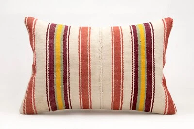 Funda de almohada Kilim, 16x24 inc, almohada de sofá vintage, almohada decorativa hecha a mano Foto 1 de 4