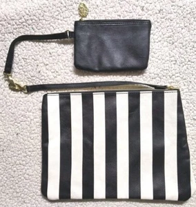 LUV BETSEY Women's Black/White Medium Clutch & Detachable Blk Change Purse NWOT - Picture 1 of 15