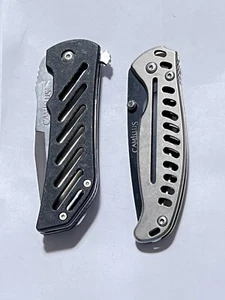 Lot of 2 Camillus Titanium Pocket Knives - AOS 8 - DDR - Picture 1 of 12