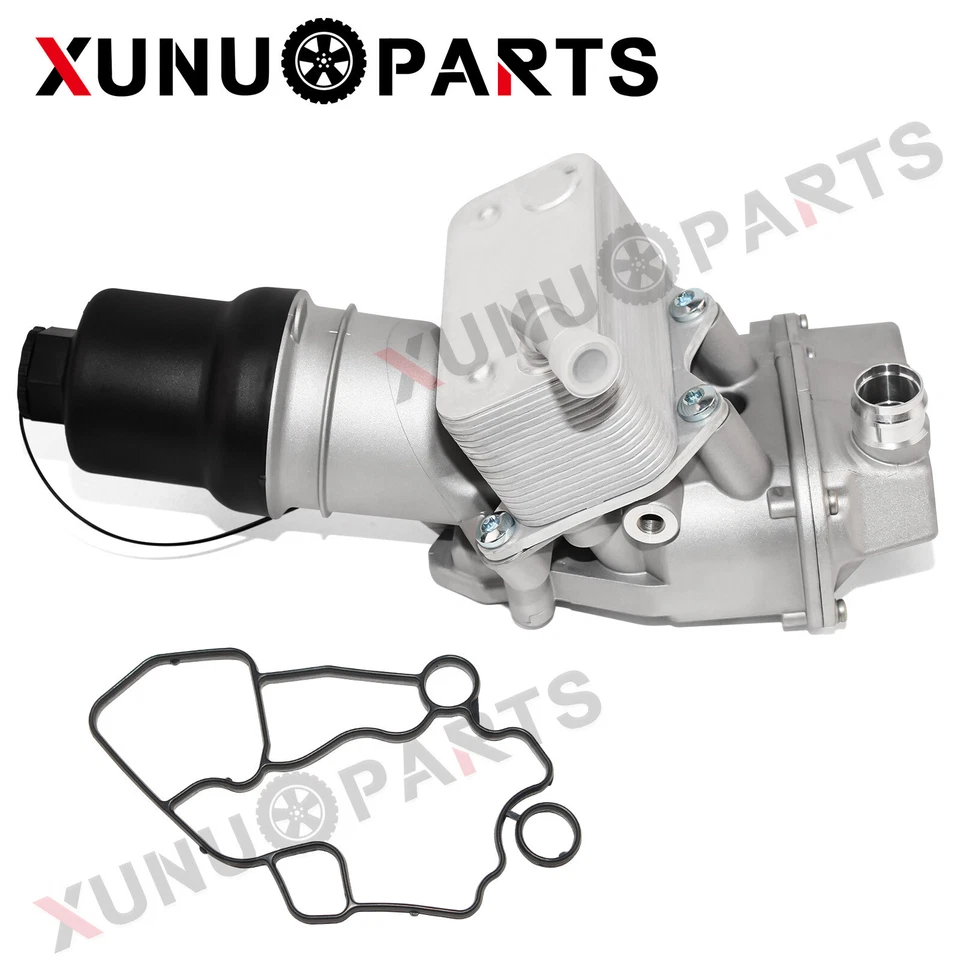 Carcasa de filtro de aceite de aluminio con enfriador de aceite para VW Jetta GTI Passat 2006-08 2,0 L Foto 1 de 4