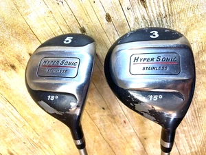HYPER SONIC STAINLESS 3 & 5 FAIRWAY WOOD TRU POWER GRAPHITE LADIES FLEX ⛳EUC⛳ - Picture 1 of 7