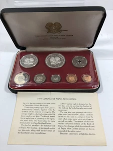 1975 Papua New Guinea 8pc. Proof Set. In OGP. Perfect. - Picture 1 of 7